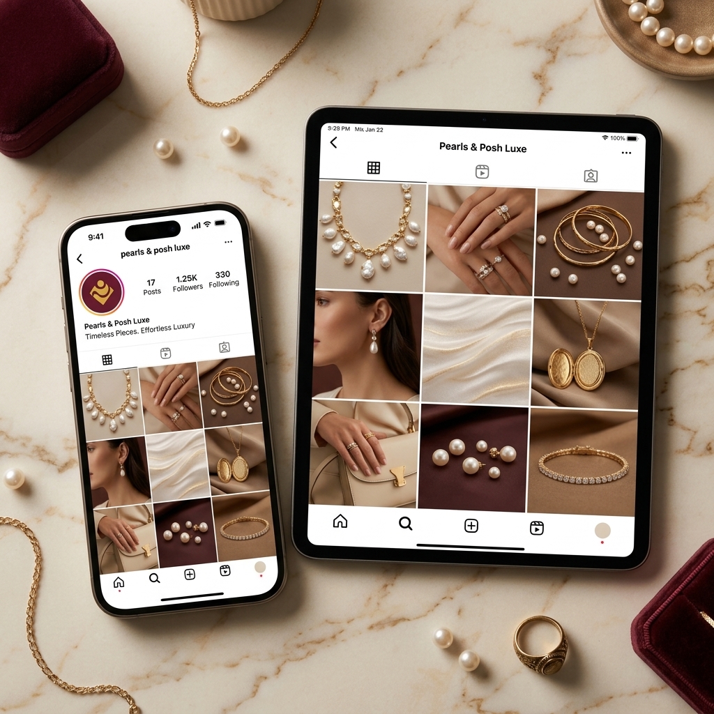 Social media branding — Instagram profile and curated feed